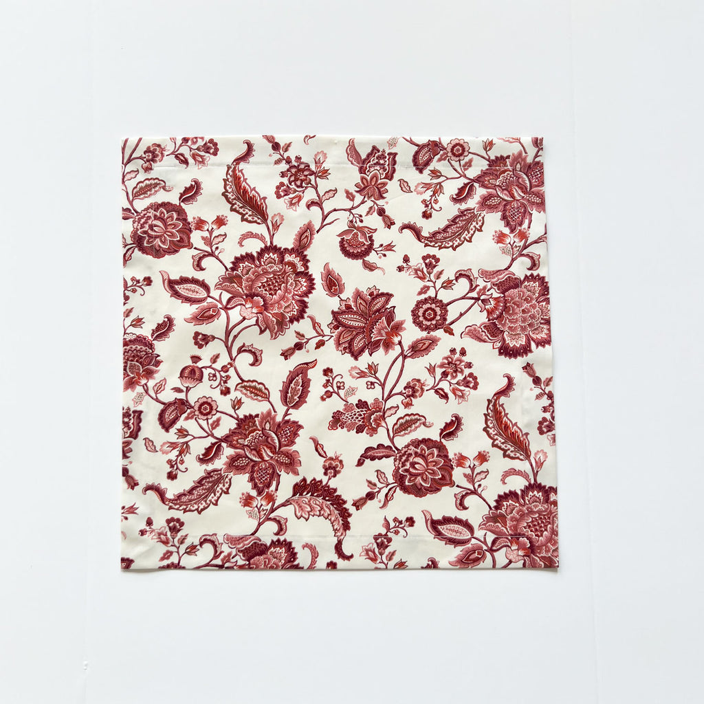 Red Floral Poplin Napkin