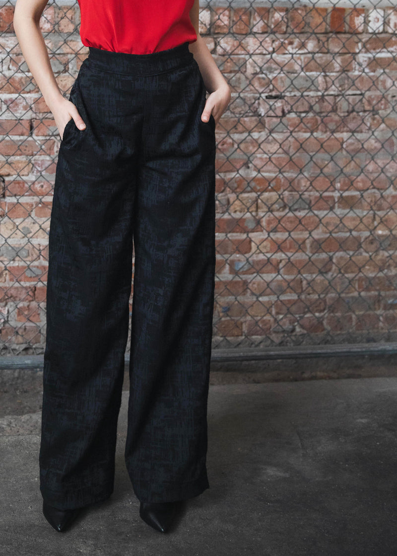 Agnes Orinda Women's Plus Size Split Wide Leg Tie Knot High Rise Palazzo  Formal Outfits Pants Black 3X